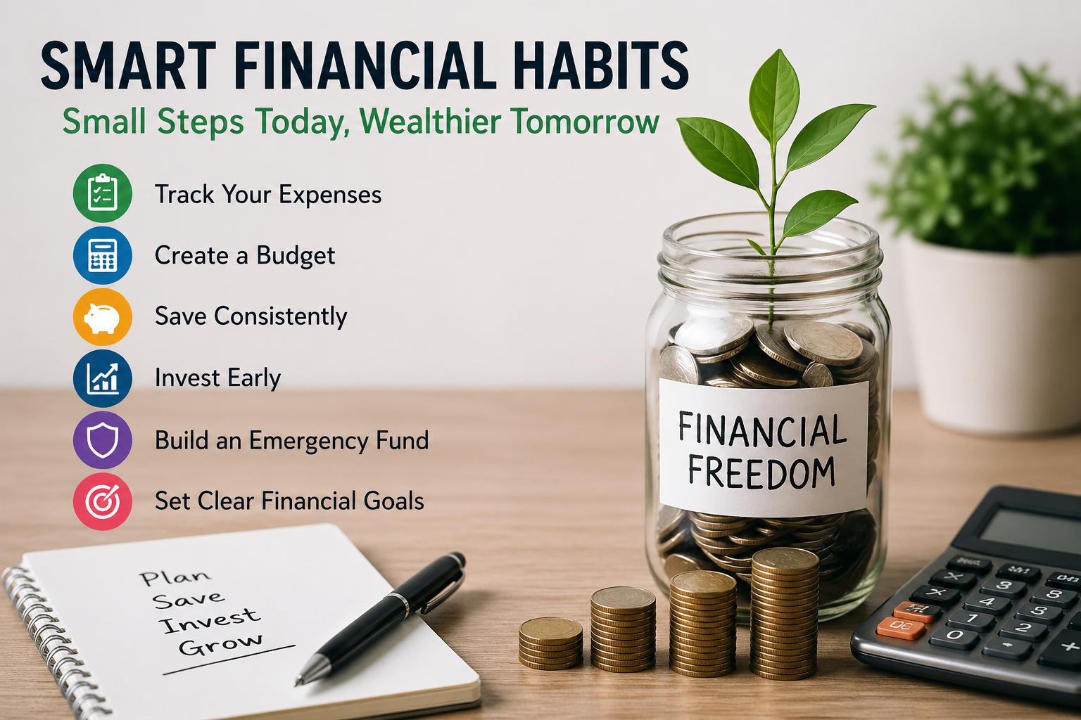 smart financial habits infographic